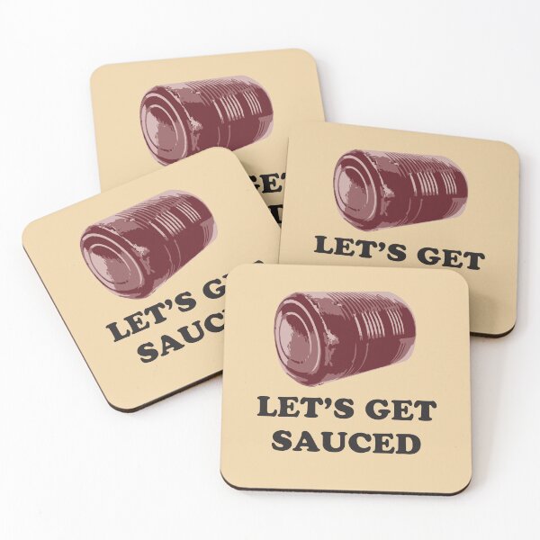 Item preview, Let’s Get Sauced – Cranberry Sauce Can Shape Humor Design designed and sold by hitechmom.