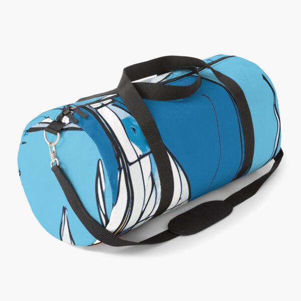 Item preview, Sailboat Illustration in Abstract Blue and Red Accent designed and sold by Nonshape.