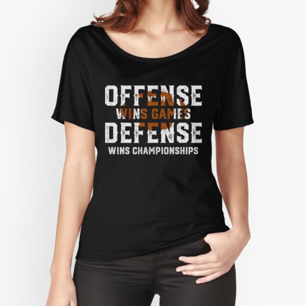 Offense Wins Games Defense Wins Championships - Funny Football Shirts Long  Sleeve T Shirt by mrsmitful