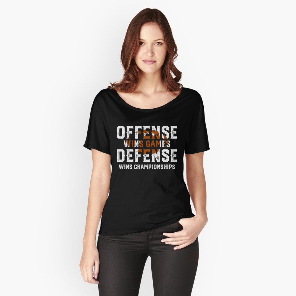 Offense Wins Games Defense Wins Championships - Funny Football Shirts Long  Sleeve T Shirt by mrsmitful