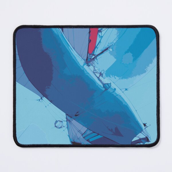 Item preview, Abstract Blue Sailboat Sailing and Red Accent designed and sold by Nonshape.