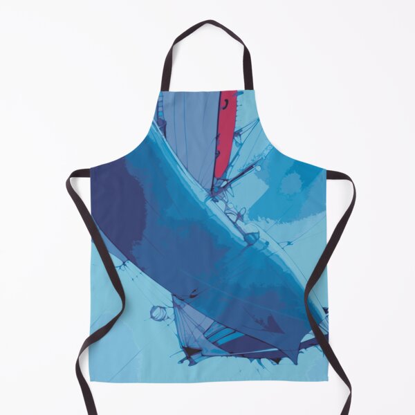 Item preview, Abstract Blue Sailboat Sailing and Red Accent designed and sold by Nonshape.