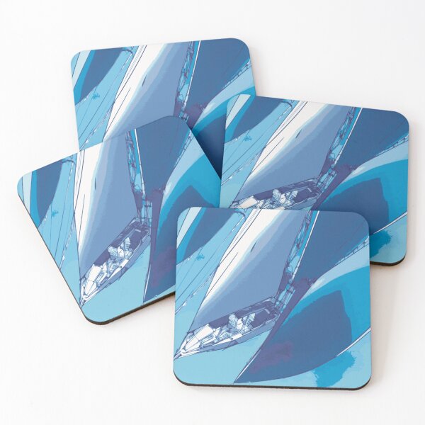 Item preview, Sailboat Sailing Blue Abstract Illustration designed and sold by Nonshape.