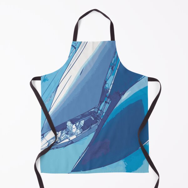 Item preview, Sailboat Sailing Blue Abstract Illustration designed and sold by Nonshape.