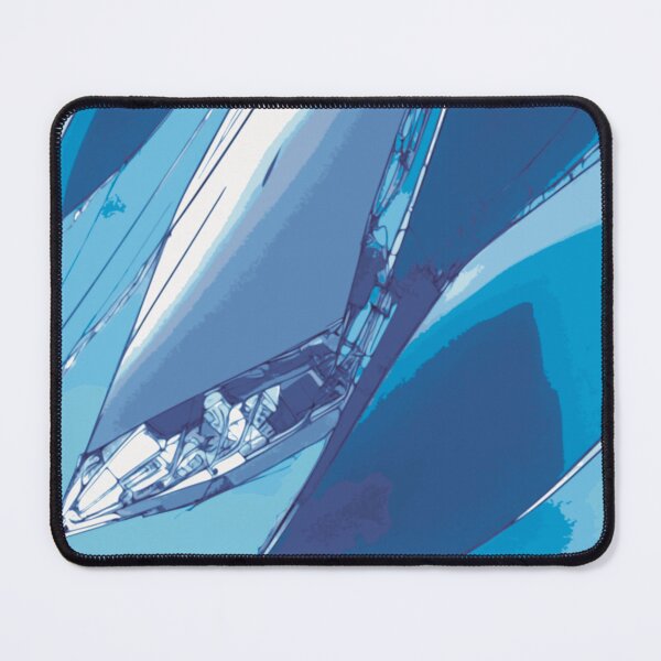 Item preview, Sailboat Sailing Blue Abstract Illustration designed and sold by Nonshape.