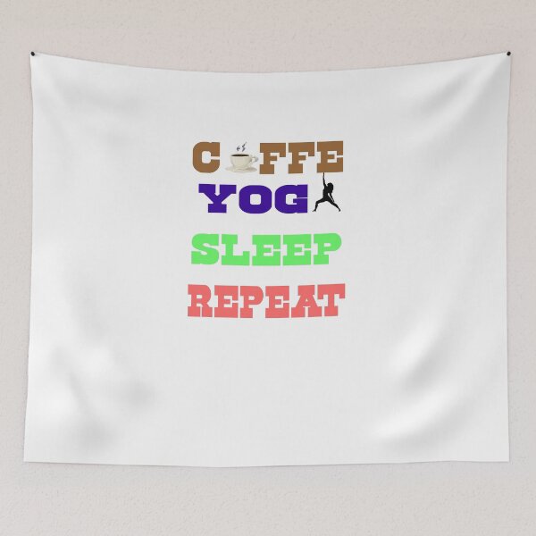 Item preview, coffee yoga sleep repeat designed and sold by SeniorPrint99.