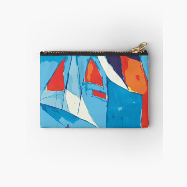 Item preview, Sailboating Abstract Illustration in Indigo Blue with Red Accent designed and sold by Nonshape.
