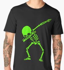 Dabbing Skeleton Green Men's Premium T-Shirt
