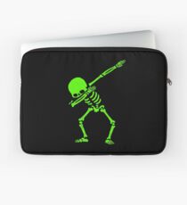 Dabbing Skeleton Green Laptop Sleeve