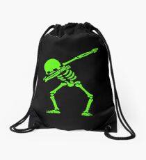 Skeleton Grün abtupfen Turnbeutel