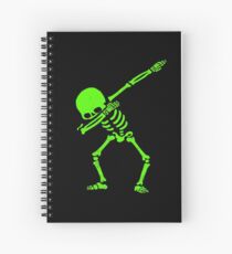 Skeleton Grün abtupfen Spiralblock