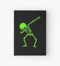 Dabbing Skeleton Green Hardcover Journal