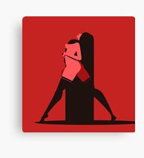 sensual woman in red scene Canvas Print