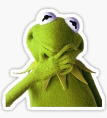 kermit thinking Sticker