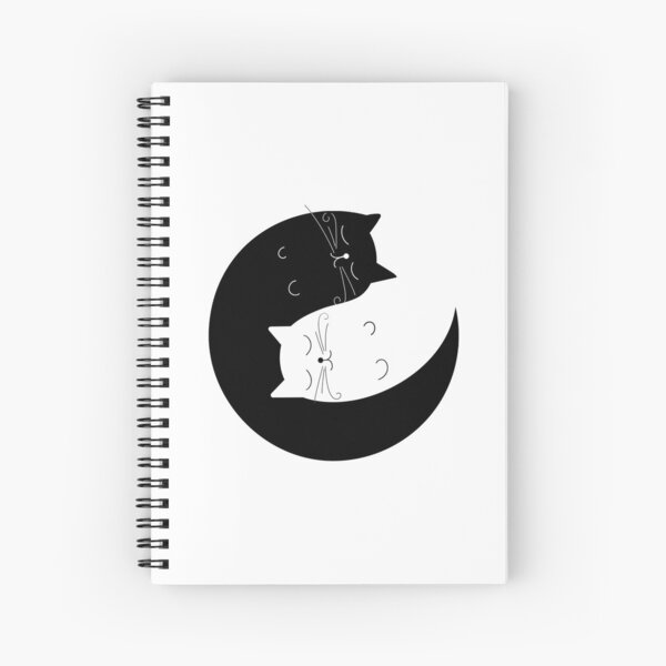 Ying yang cats Spiral Notebook