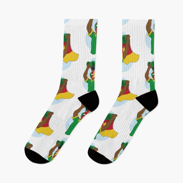 Item preview, Cameroonian supporter vibrating. Ideal for artistic material and institutional designed and sold by LucianoCosmo.