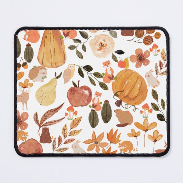 Item preview, Seamless Autumn Fall Watercolor Leaves and Animals designed and sold by adoredigitals.