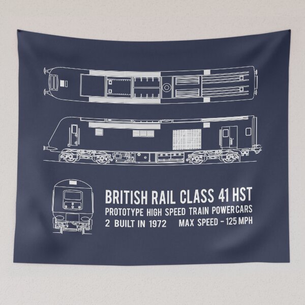 Item preview, British Rail Class 41 HST  Prototype High Speed Train Locomotive Blueprint Diagrams Gift designed and sold by Maljonic.