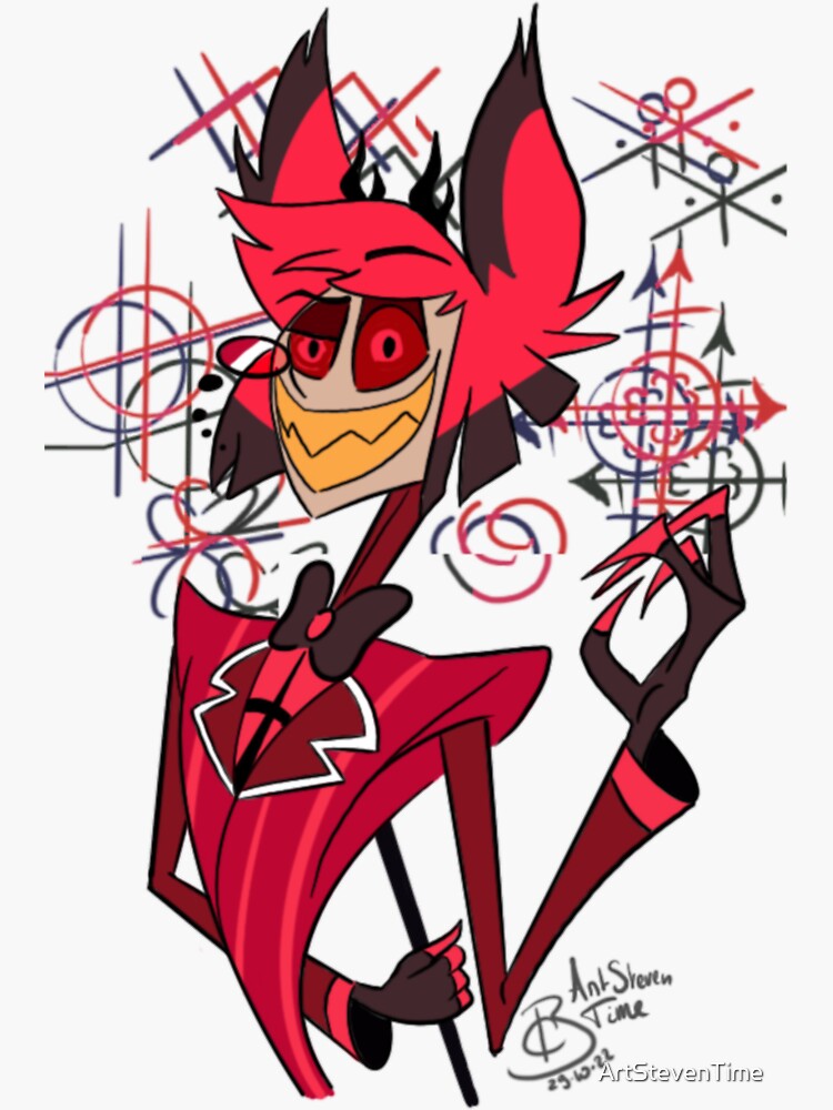 Alastor Hazbin Hotel Sticker For Sale By Artsteventime Redbubble