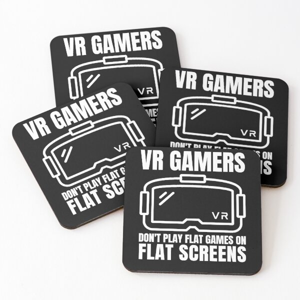 Item preview, Flat Games VR Gamer Funny VR Headset Gift Virtual Reality Christmas designed and sold by DadJokeDescript.
