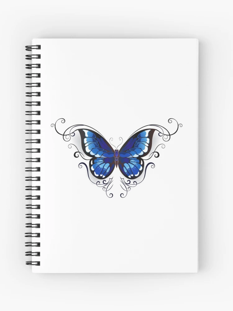 Carnet de notes A5 spirales Papillon bleu Bug Art