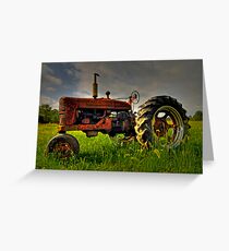 Farmall Field Of Green Greeting Card