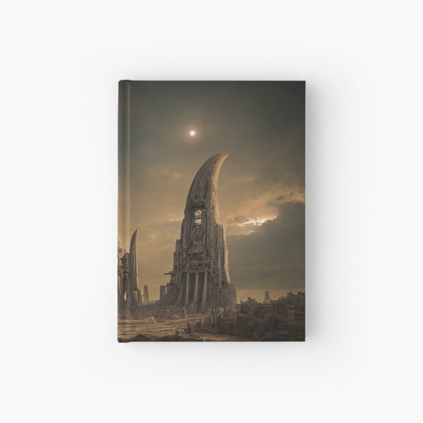 Item preview, sci fi concept art - alien city concept art designed and sold by CreativeHabbit.