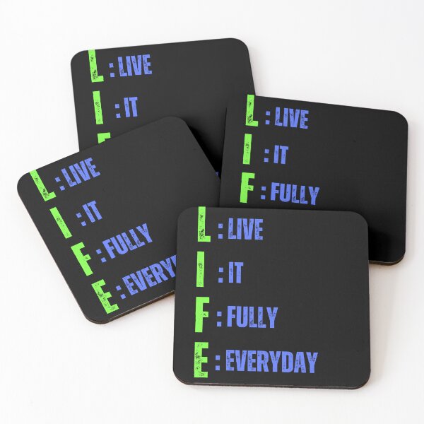 Item preview, LIFE . LIVE IT FULLY EVERYDAY , ACRONYM STYLED affirmation TSHIRTS AND STICKERS  designed and sold by Pugnaciousprint.