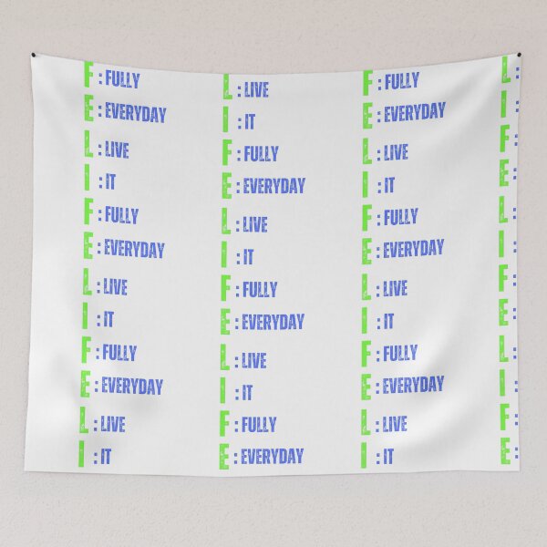 Item preview, LIFE . LIVE IT FULLY EVERYDAY , ACRONYM STYLED affirmation TSHIRTS AND STICKERS  designed and sold by Pugnaciousprint.