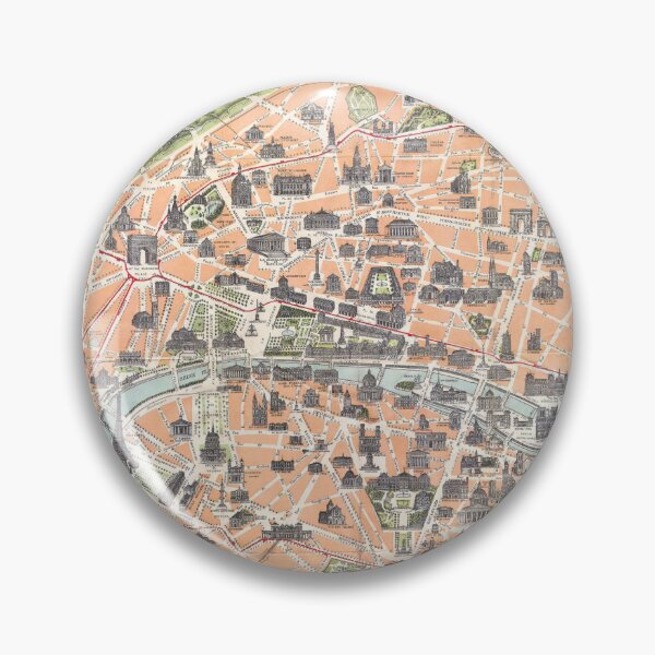 Item preview, Pocket Map of Paris Vintage 1900 designed and sold by abbazabba.