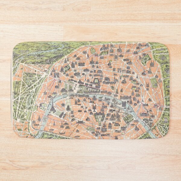 Item preview, Pocket Map of Paris Vintage 1900 designed and sold by abbazabba.