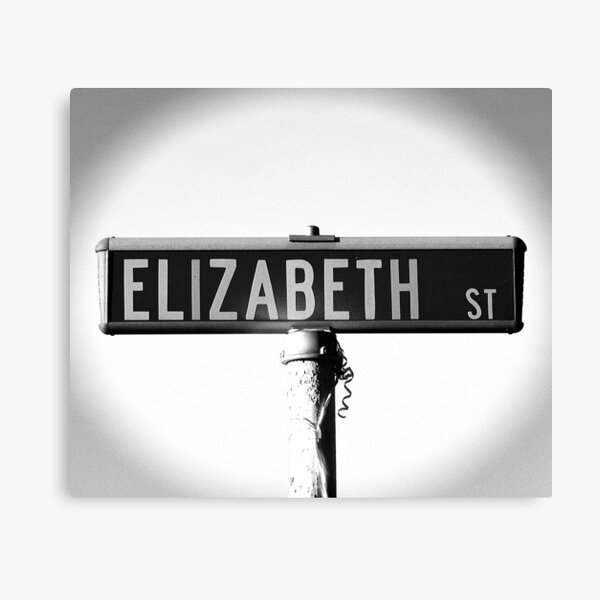 A Street Sign Named Elizabeth Canvas Print