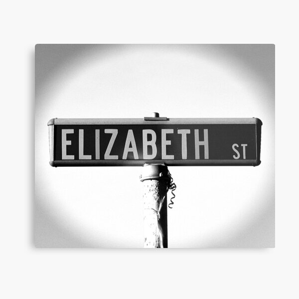 A Street Sign Named Elizabeth Metal Print