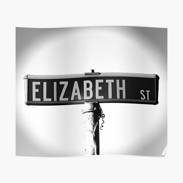 A Street Sign Named Elizabeth Poster
