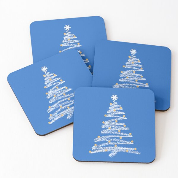 Item preview, Contemporary Scribble Doodle White Christmas Tree designed and sold by LaRoach Digital Arts.