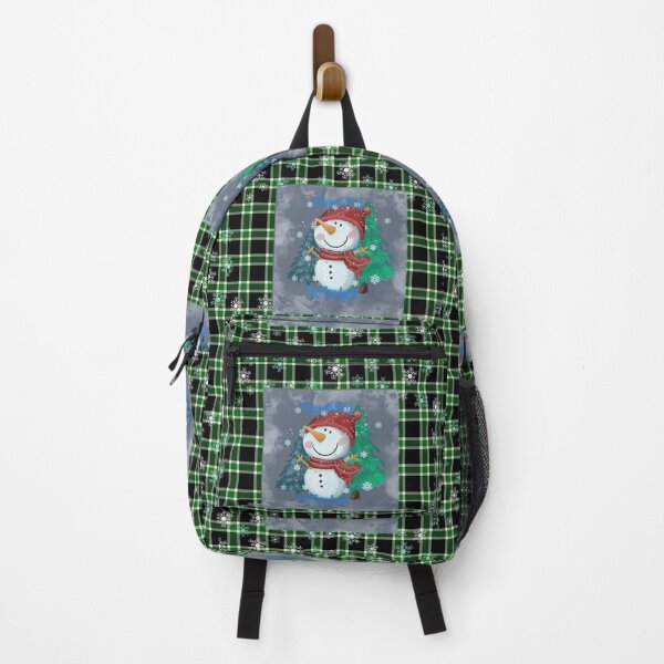 Item preview, Winter Snowman On Green Plaid designed and sold by Jessi-Sketches.