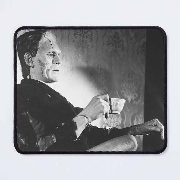 Item preview, Frankenstein Smoking, Black and White Vintage Art designed and sold by vintagevivian.