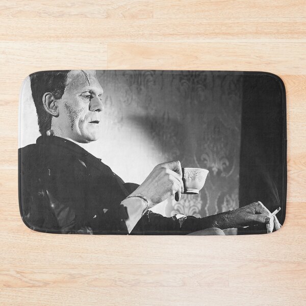 Item preview, Frankenstein Smoking, Black and White Vintage Art designed and sold by vintagevivian.