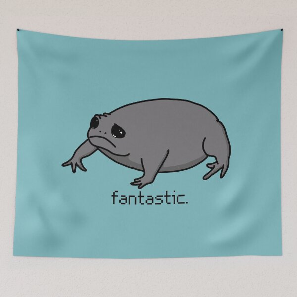 Item preview, Fantastic Grumpy Frog - Black Rain Frog designed and sold by GrumpyFrogs.