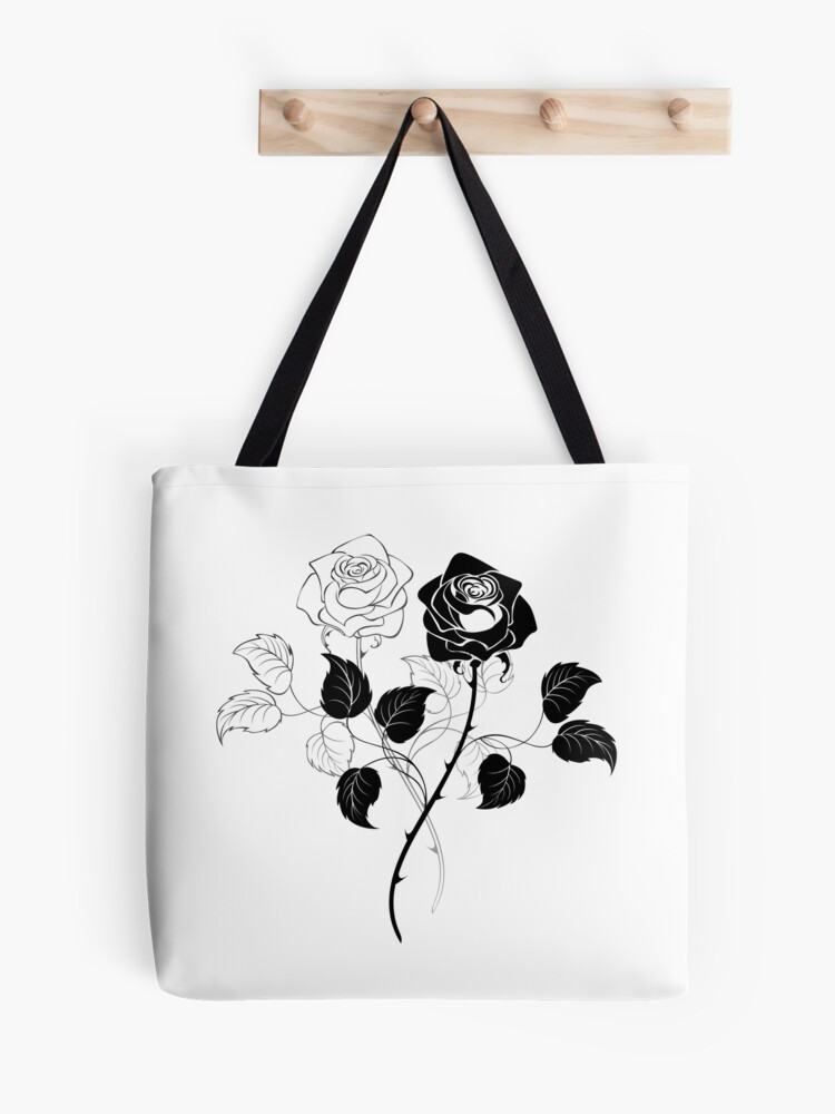 The Rose (golden) - Large Graphic Tote Bag for Sale by Kuroclover