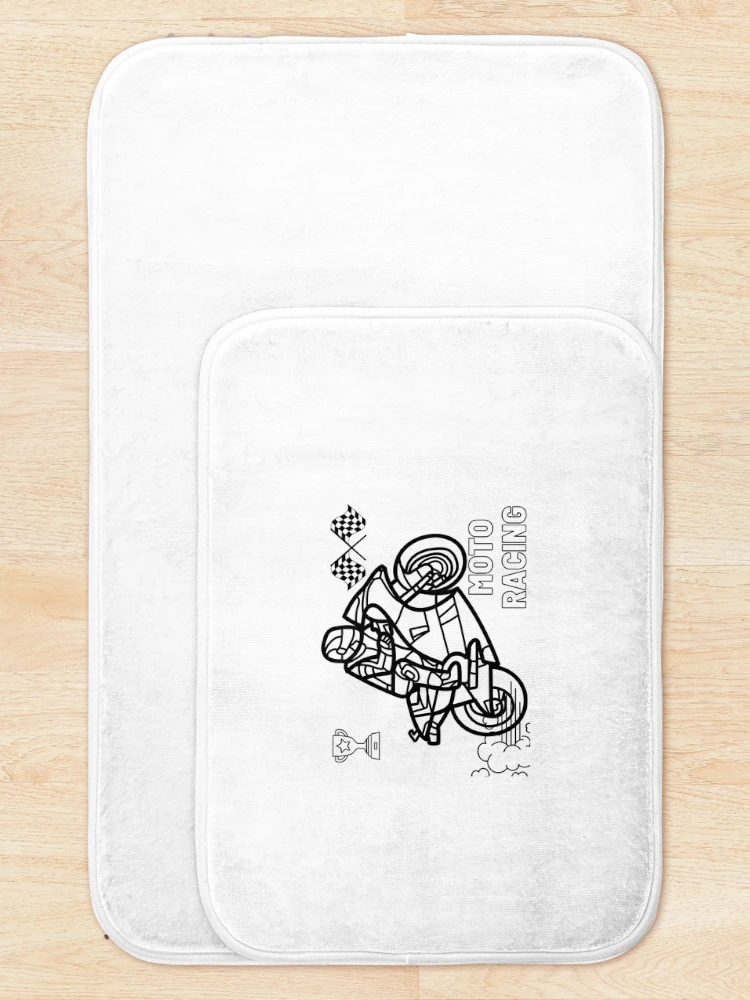 Thumbnail 5 of 6, Bath Mat, MOTO RACING designed and sold by CoolDesign2000.