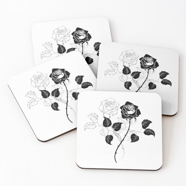 Item preview, Two Roses ( Black and White ) designed and sold by Blackmoon9.