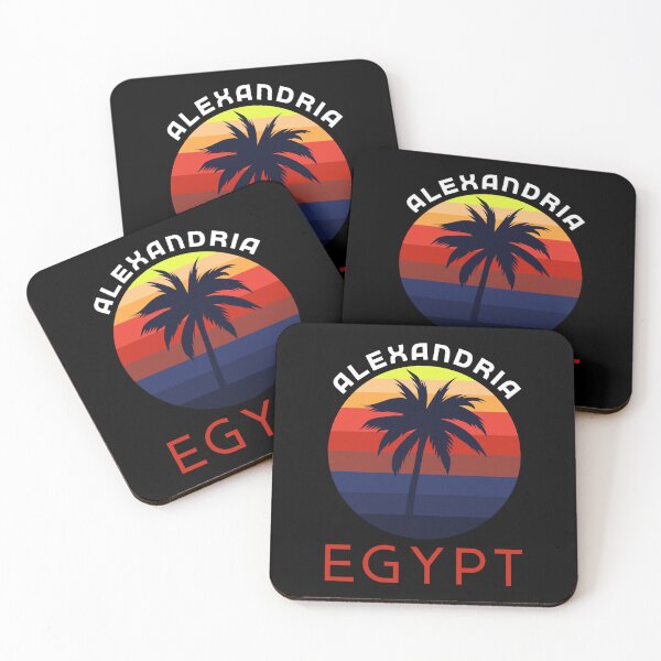 Item preview, Alexandria Egypt Sunset Palm Tree designed and sold by EgyptConnection.