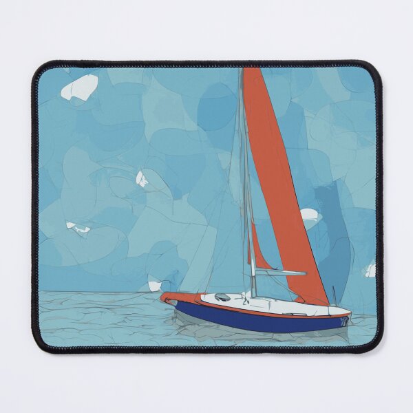 Item preview, Sailboat Sailing Alone Abstract Illustration designed and sold by Nonshape.