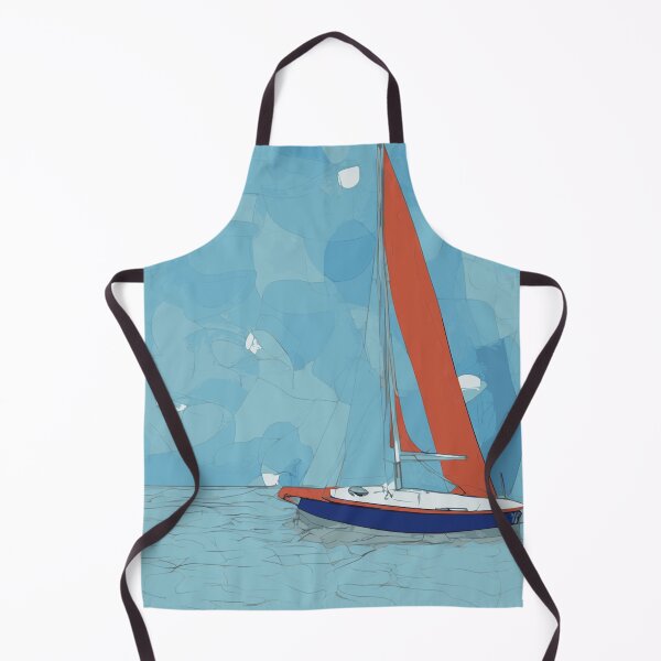 Item preview, Sailboat Sailing Alone Abstract Illustration designed and sold by Nonshape.