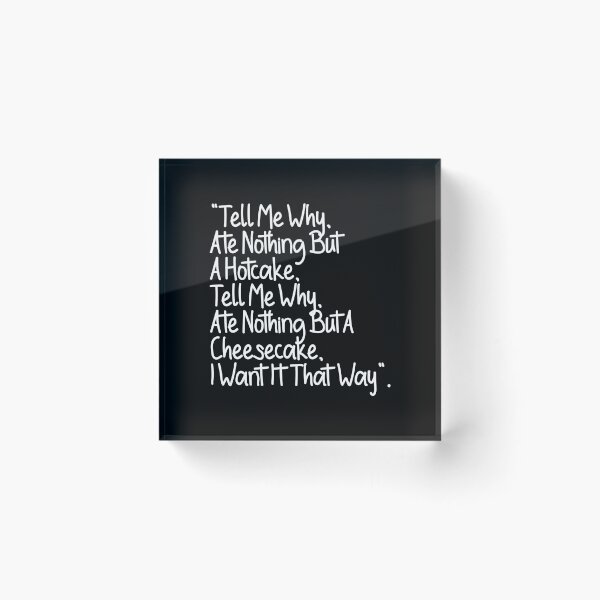 Item preview, Tell Me Why Ate Nothing But A Hotcake Funny Lyrics designed and sold by PunnyLyrics.