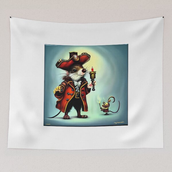 Item preview, Pirate Mouse Holding Lantern designed and sold by wroznak.
