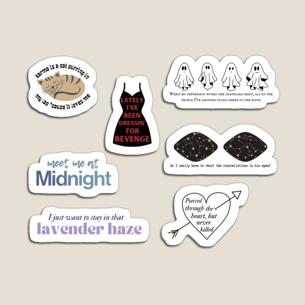 RED- Taylor Swift album sticker pack Sticker for Sale by mehak Khan