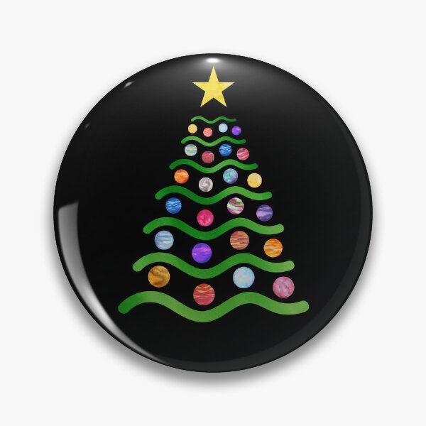 Item preview, Colorful Christmas Tree With Planet Baubles  designed and sold by humnoo.