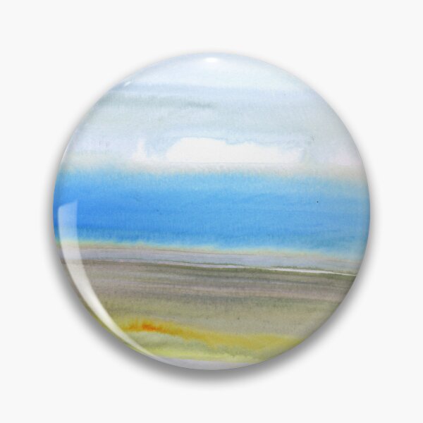 Item preview, watercolour landscape blue & green designed and sold by Colourpuddle.